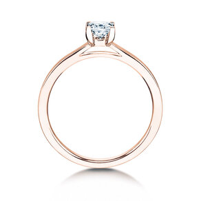 Anillo de compromiso Princess en 18K oro rosa con diamante 1,00ct G/SI