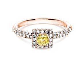 Anillo de compromiso Sophie en 18K oro rosa con diamantes 1,02ct