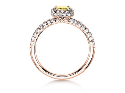 Anillo de compromiso Sophie en 18K oro rosa con diamantes 1,02ct