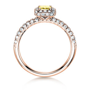 Anillo de compromiso Sophie en 18K oro rosa con diamantes 1,02ct
