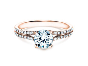 Anillo de compromiso Dynasty en 18K oro rosa con diamantes 1,27ct G/SI