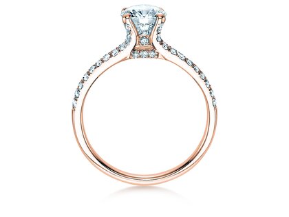 Anillo de compromiso Dynasty en 18K oro rosa con diamantes 1,27ct G/SI