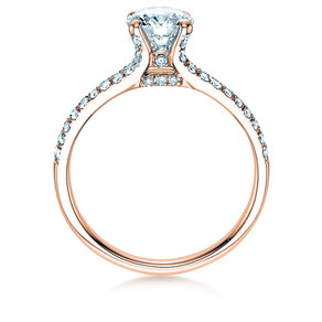 Anillo de compromiso Dynasty en 18K oro rosa con diamantes 1,27ct G/SI