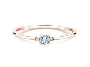 Anillo de compromiso  en 9K oro rosa con diamantes 0,10ct G/SI