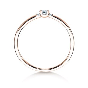 Anillo de compromiso  en 9K oro rosa con diamantes 0,10ct G/SI