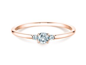 Anillo de compromiso Vivid Petite Diamond en oro rosa
