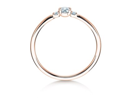 Anillo de compromiso Vivid Petite Diamond en oro rosa