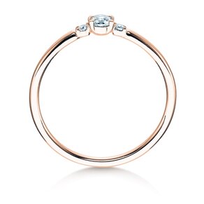 Anillo de compromiso Vivid Petite Diamond en oro rosa