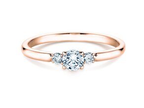 Anillo de compromiso Vivid Petite Diamond en 18K oro rosa con diamantes 0,30ct G/SI