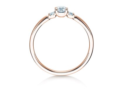 Anillo de compromiso Vivid Petite Diamond en 18K oro rosa con diamantes 0,30ct G/SI