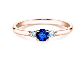 Anillo de compromiso Vivid Petite en oro rosa