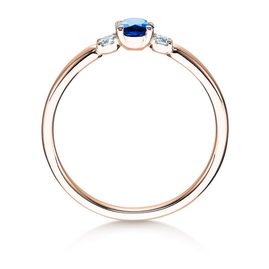 Anillo de compromiso Vivid Petite en oro rosa