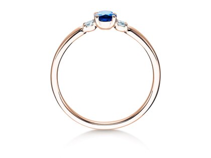 Anillo de compromiso Vivid Petite en oro rosa
