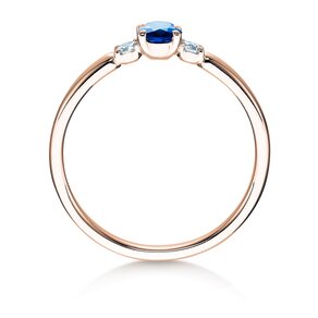 Anillo de compromiso Vivid Petite en oro rosa