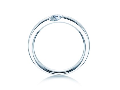 Anillo de compromiso Italic en platino 950/- con diamante 0,20ct G/SI