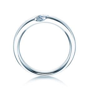 Anillo de compromiso Italic en platino 950/- con diamante 0,20ct G/SI