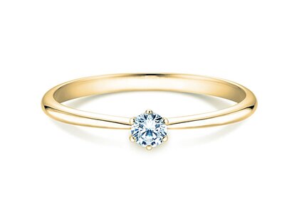 Anillo de compromiso Spirit en 9K oro amarillo con diamante 0,15ct G/SI