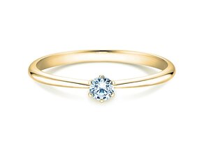 Anillo de compromiso Spirit en 9K oro amarillo con diamante 0,15ct G/SI