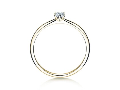 Anillo de compromiso Spirit en 9K oro amarillo con diamante 0,15ct G/SI
