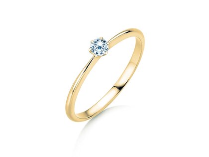 Anillo de compromiso Spirit en 9K oro amarillo con diamante 0,15ct G/SI