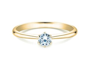 Anillo de compromiso Spirit en 14K oro amarillo con diamante 0,25ct H/SI
