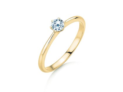 Anillo de compromiso Spirit en 14K oro amarillo con diamante 0,25ct H/SI