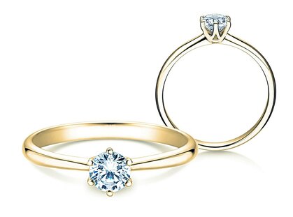 Anillo de compromiso Spirit en 9K oro amarillo con diamante 0,50ct H/SI