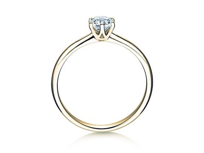 Anillo de compromiso Spirit en oro amarillo