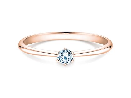 Anillo de compromiso Spirit en 9K oro rosa con diamante 0,15ct H/SI