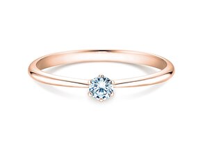 Anillo de compromiso Spirit en 9K oro rosa con diamante 0,15ct H/SI