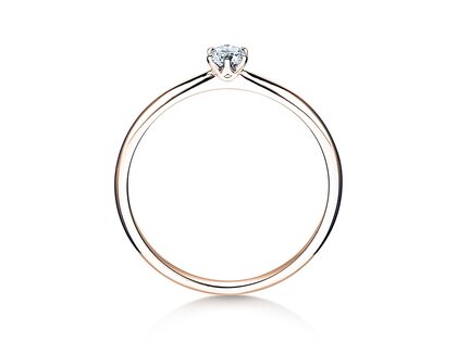 Anillo de compromiso Spirit en 9K oro rosa con diamante 0,15ct H/SI