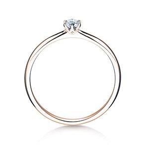 Anillo de compromiso Spirit en 9K oro rosa con diamante 0,15ct H/SI