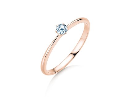 Anillo de compromiso Spirit en 9K oro rosa con diamante 0,15ct H/SI
