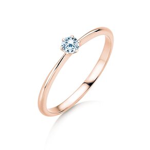 Anillo de compromiso Spirit en 9K oro rosa con diamante 0,15ct H/SI