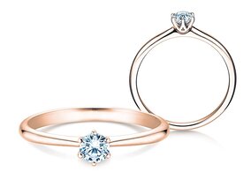 Anillo de compromiso Spirit en 9K oro rosa con diamante 0,25ct G/SI