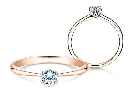Anillo de compromiso Spirit en 9K oro rosa