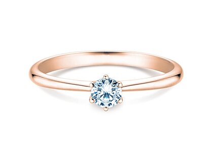 Anillo de compromiso Spirit en 9K oro rosa con diamante 0,25ct G/SI
