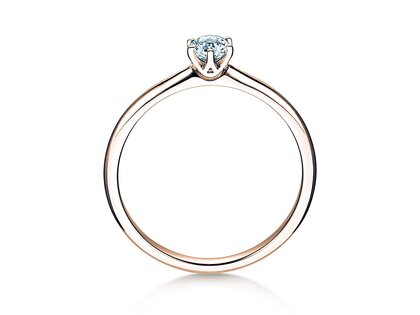 Anillo de compromiso Spirit en 9K oro rosa con diamante 0,25ct G/SI
