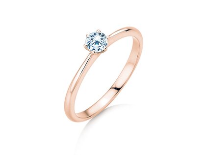 Anillo de compromiso Spirit en 9K oro rosa con diamante 0,25ct G/SI