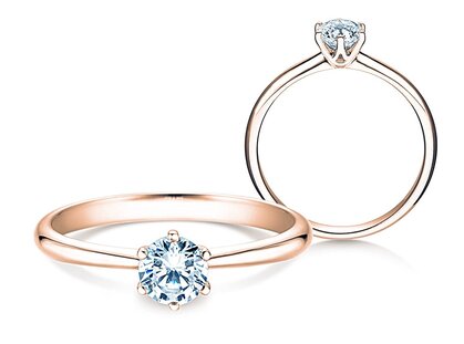 Anillo de compromiso Spirit en 18K oro rosa con diamante 0,40ct G/SI