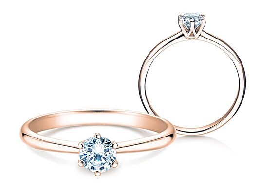 Anillo de compromiso Spirit en 9K oro blanco con diamante 0,50ct H/SI
