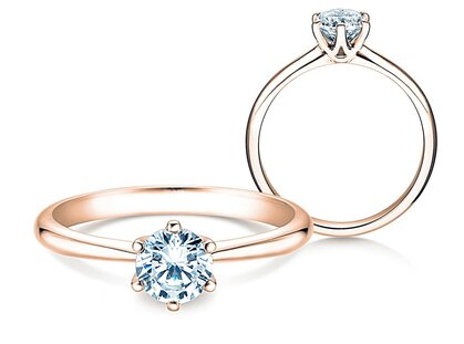 Anillo de compromiso Spirit en 9K oro rosa con diamante 1,00ct H/SI
