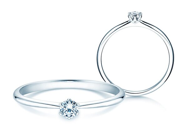 Anillo de compromiso Spirit en plata 925/- con diamante 0,15ct G/VS