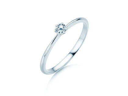 Anillo de compromiso Spirit en plata 925/- con diamante 0,15ct G/VS