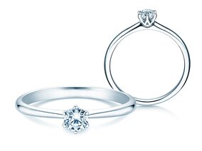 Anillo de compromiso Spirit en 9K oro blanco con diamante 0,25ct G/SI