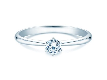 Anillo de compromiso Spirit en 18K oro blanco con diamante 0,25ct H/SI