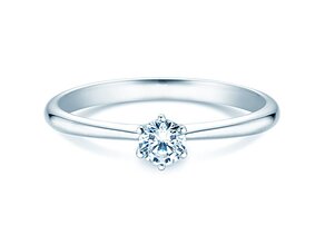 Anillo de compromiso Spirit en 18K oro blanco con diamante 0,25ct H/SI