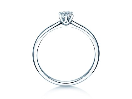 Anillo de compromiso Spirit en 18K oro blanco con diamante 0,25ct H/SI