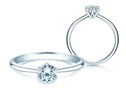 Anillo de compromiso Spirit en platino 950/- con diamante 0,40ct G/SI