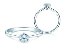 Anillo de compromiso Spirit en 9K oro blanco con diamante 0,60ct G/SI